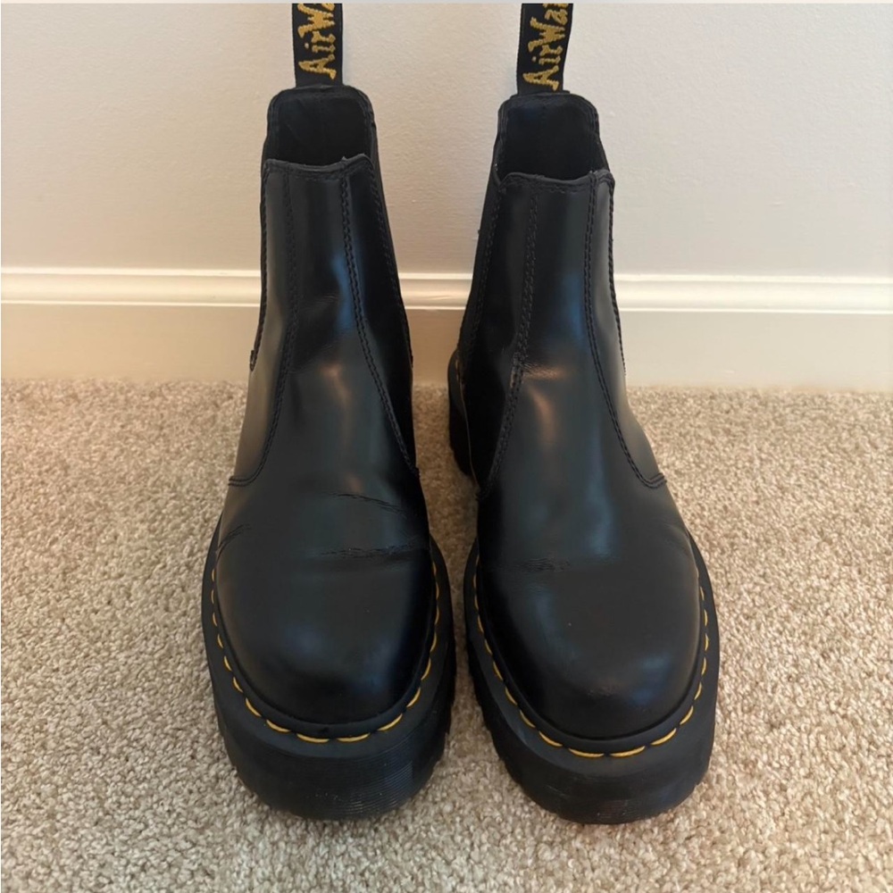 Dr. Martens Leather Platform Chelsea boots